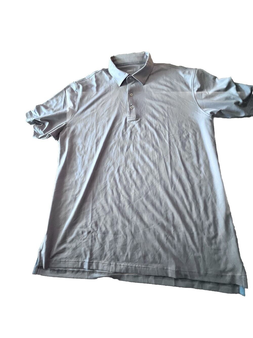 Johnnie O Polo Shirt Mens XL Gray Casual Short Sleeve No Course Logo Stretch